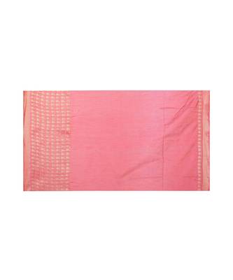 Red Women's Bhagalpuri Silk Saree With Blouse Piece 4