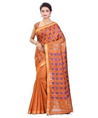 Maroon Women's Bhagalpuri Silk Saree With Blouse Piece 1