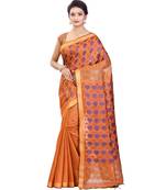Maroon Women's Bhagalpuri Silk Saree With Blouse Piece