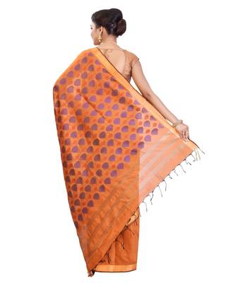 Maroon Women's Bhagalpuri Silk Saree With Blouse Piece 3