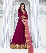 Women's Magenta Pink Georgette Amzing Designer Suit