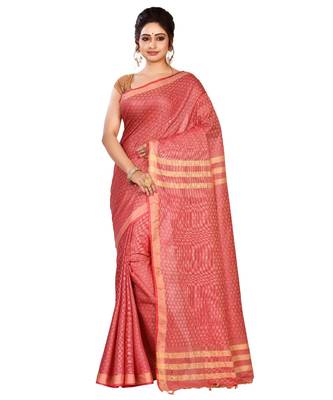 Brown Women's Bhagalpuri Silk Saree With Blouse Piece 1