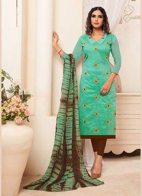 Women's Sea Green Modal Silk Graceful Designer Suit 1