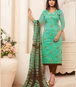 Women's Sea Green Modal Silk Graceful Designer Suit