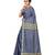 Blue Women's Bhagalpuri Silk Saree With Blouse Piece
