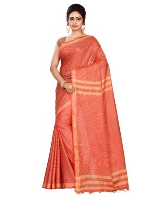 Maroon Women's Bhagalpuri Silk Saree With Blouse Piece 1