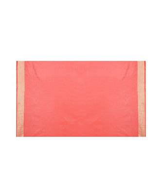 Red Women's Bhagalpuri Silk Saree With Blouse Piece 4