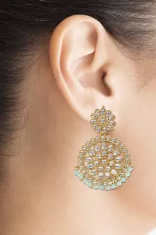 Kundan Chandbali Earrings For Women