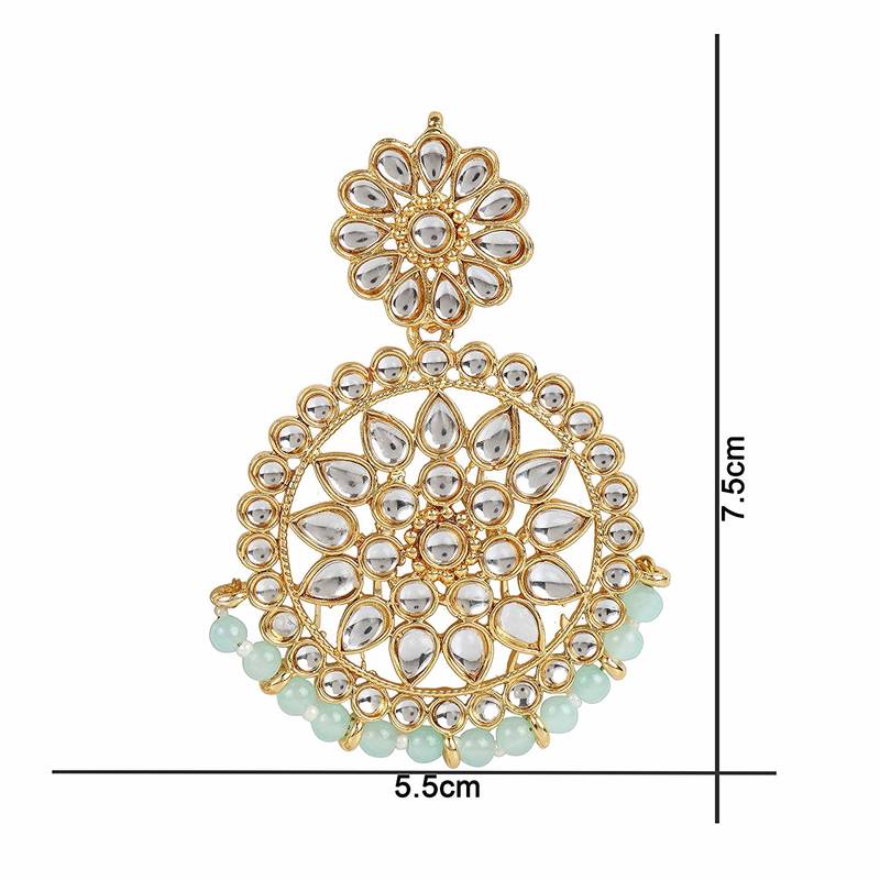 Kundan Chandbali Earrings For Women