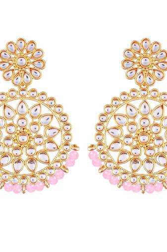 Kundan Chandbali Earrings For Women