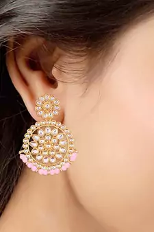 Kundan Chandbali Earrings For Women