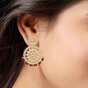 Kundan Chandbali Earrings For Women 2