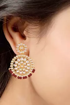 Kundan Chandbali Earrings For Women