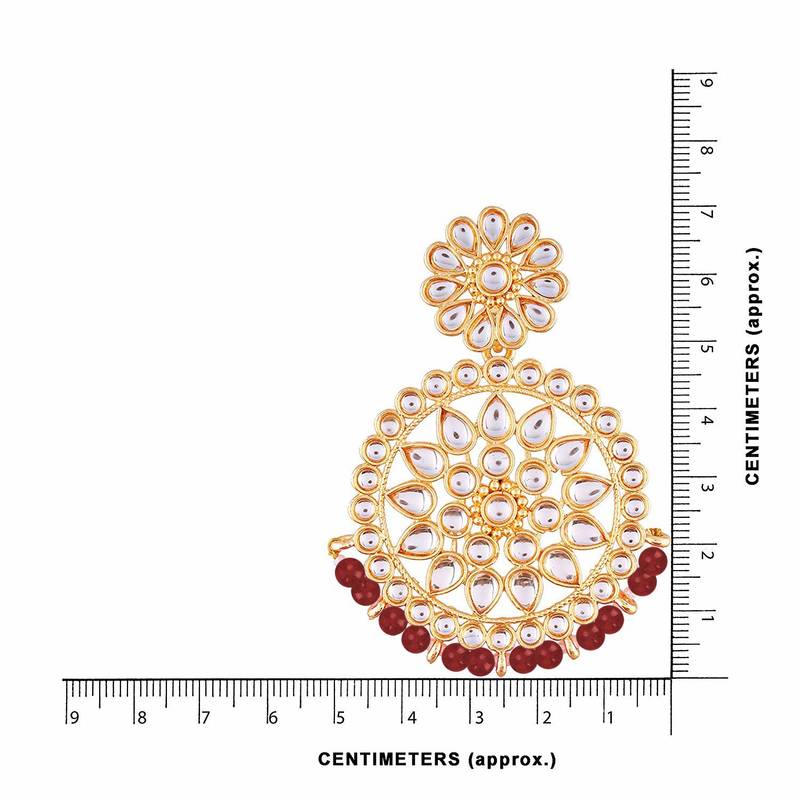 Kundan Chandbali Earrings For Women