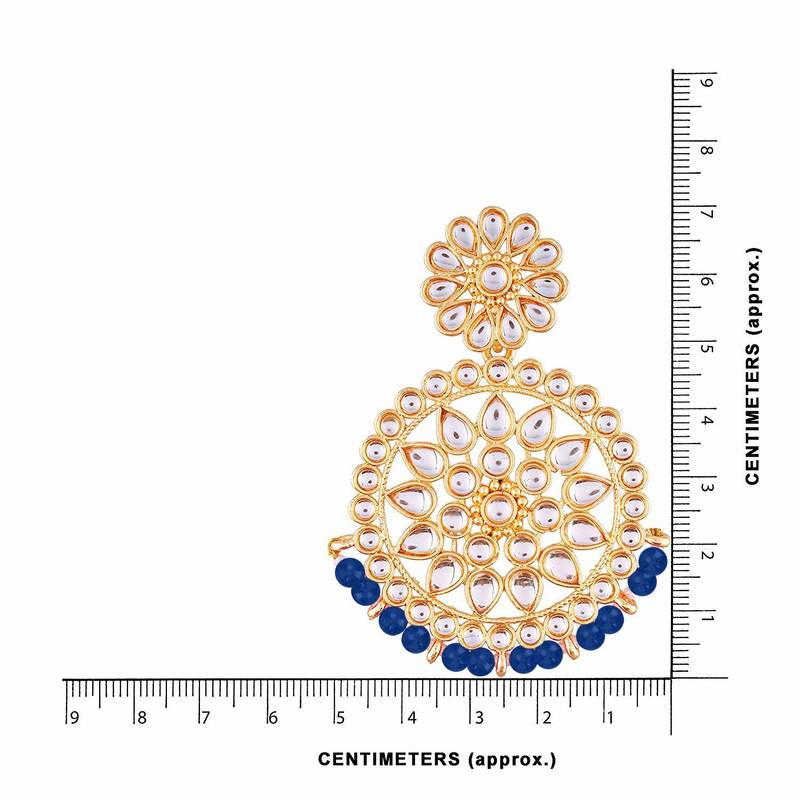 Kundan Chandbali Earrings For Women