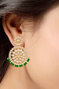 Kundan Chandbali Earrings For Women