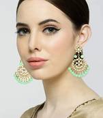 Traditional Gold Plated Kundan & Pearl Earrings For Women