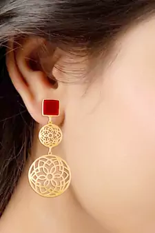 Traditional Gold Plated Fancy Earrings For Women & Girls