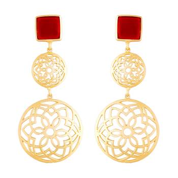 Traditional Gold Plated Fancy Earrings For Women & Girls 3