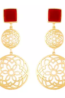 Traditional Gold Plated Fancy Earrings For Women & Girls