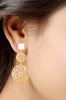 Traditional Gold Plated Fancy Earrings For Women & Girls