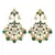 Traditional Gold Plated Pearl & Kundan Chandbali Earrings For Women