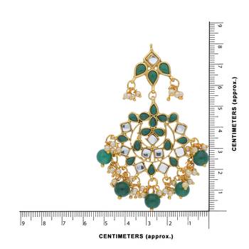 Traditional Gold Plated Pearl & Kundan Chandbali Earrings For Women 3