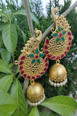 Pink ruby   earrings 1