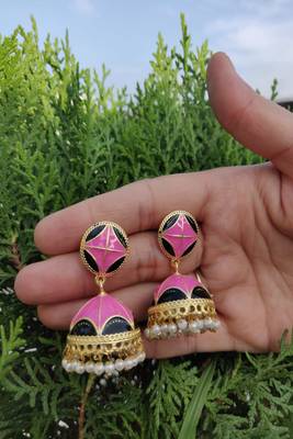 Pink Jhumkas 1