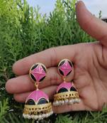 Pink Jhumkas