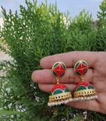 Red and Green Jhumkas
