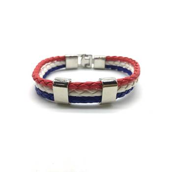 Multicolor Leather Bracelet Titanium Clasp With Magnets Multi Strand Weave Unisex Bracelet Men'S Jewellery 1
