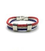 Multicolor Leather Bracelet Titanium Clasp With Magnets Multi Strand Weave Unisex Bracelet Men'S Jewellery