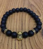 Bohemian Black Beaded Alloy Gold Plated Super Hero Batman Badman Charms Collection Bracelets Men'S Jewellery