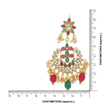Traditional Gold Plated Kundan & Pearl Earrings For Women 3