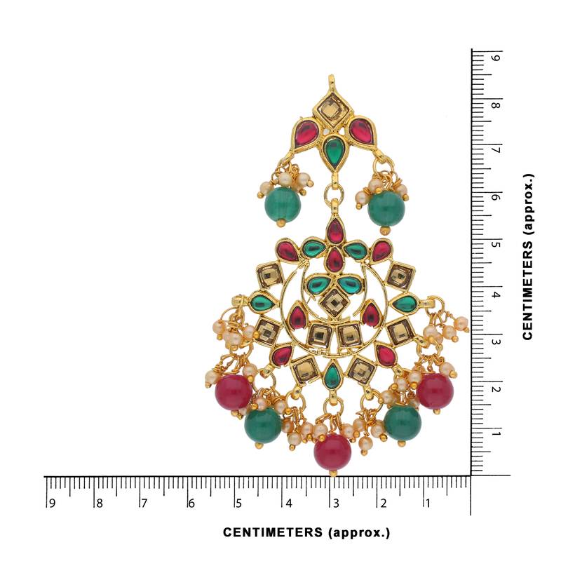 Traditional Gold Plated Pearl & Kundan Earrings For Women