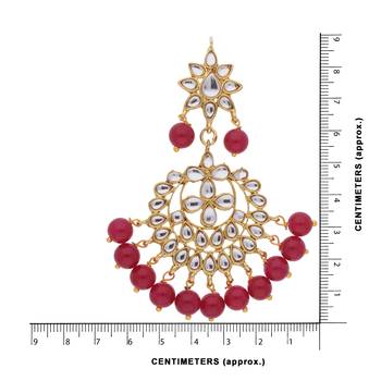 Traditional Gold Plated Kundan & Pearl Earrings For Women 2