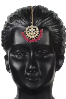 Traditional Gold Plated Kundan & Pearl Earrings For Women