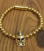 Bohemian Gold Plated Beads Alloy Knight Spartan Warrior Helmet Charms Collection Bracelets Men'S Jewellery