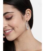 Silver Plated Pearl Chandbali Earring For Women