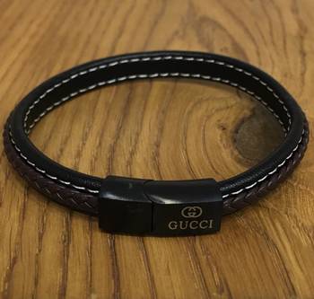 Brown Leather Cowhide Braided Wrap Bracelet Titanium Clasp With Black Magnets Unisex Bracelet Men'S Jewellery 1