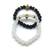 Pack Of 2 Set Black White Beads Golden Knight Spartan Warrior Hamlet Skull Charms Bracelets Men'S Jewellery