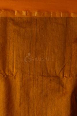 Steel And Mustard Ikkat Textured Saree With Zari Pallu 3