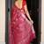 Magenta Linen Saree With Batik Print