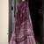 Plum Linen Saree With Batik Print