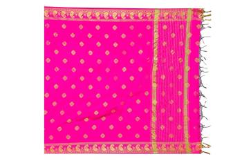 Pink woven banarasi Weaving Work Dupatta 4