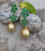 Green Designer Jhumkas