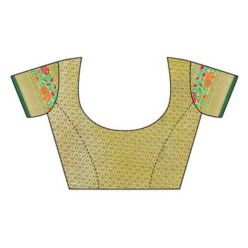 Maroon woven cotton silk saree with blouse 5