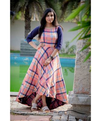 Olivia Peach High Low Dress 1