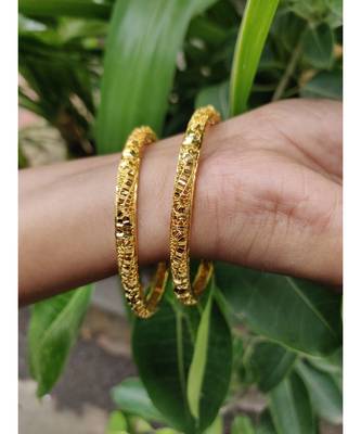 Gold Plated Designer Bangles Set Of 2 2